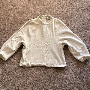 Madewell Textured Cream Knit Top